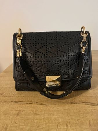 Karl Lagerfeld Leder Handtasche Schwarz