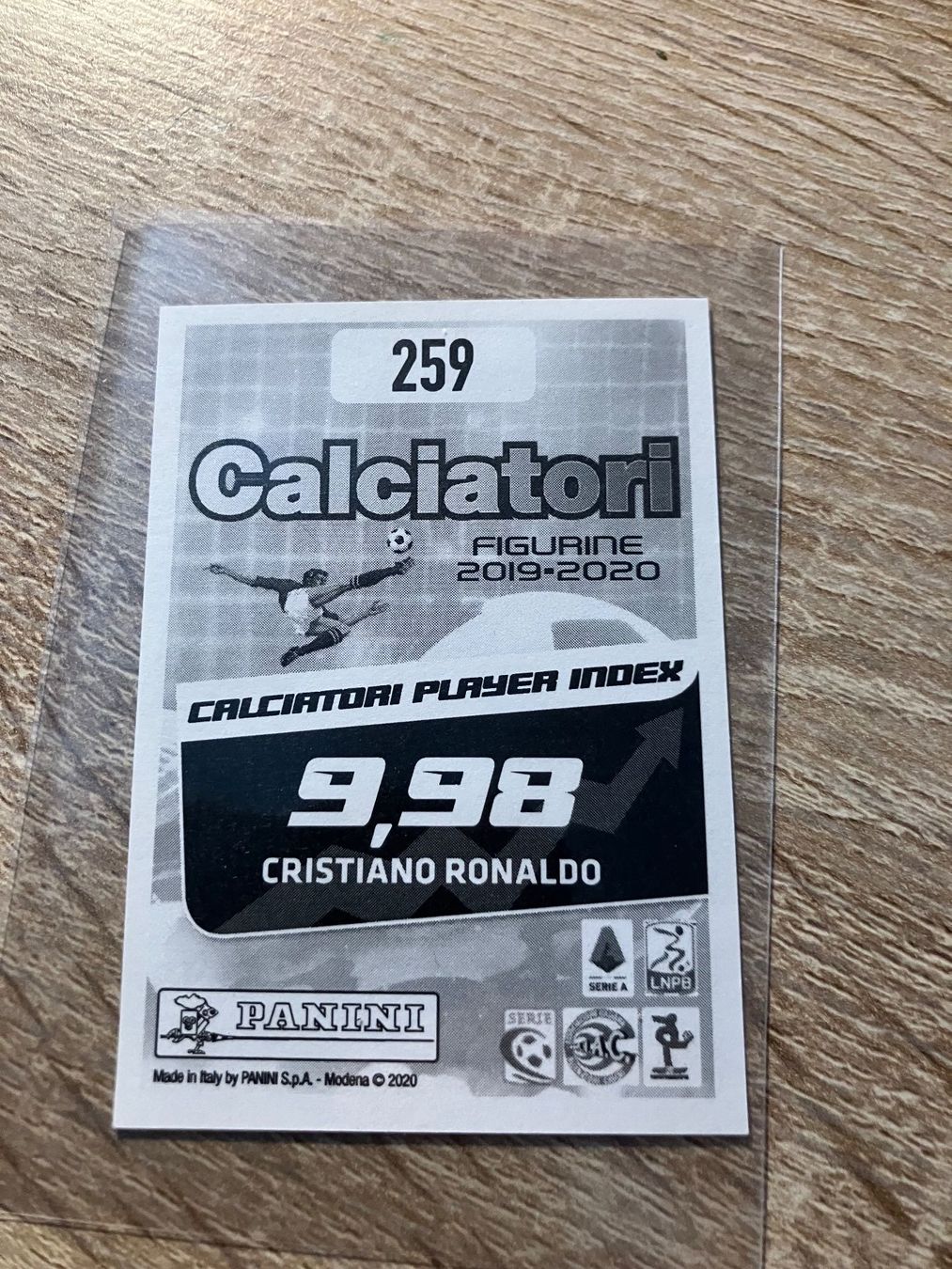 Panini Calciatori 2019-20 Cristiano Ronaldo Juventus Nr. 259 (Neu ...