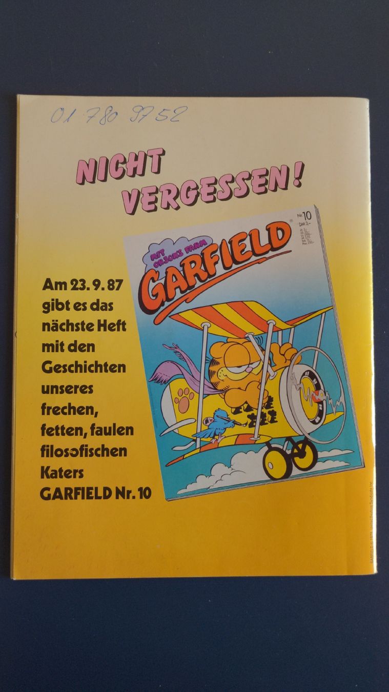 Fumetti: Garfield Comic-Heft Nr. 9, 1978 mit Poster, Topzustand – Usato da Niederscherli venduto da Mon_Art 1