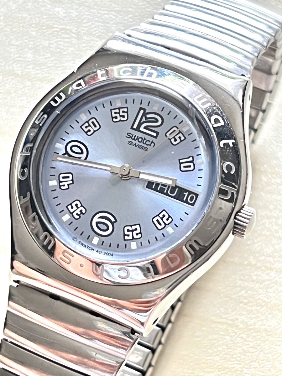 Swatch Uhren: Swatch Uhr Silber Metall Armband  – Gebraucht aus Grenchen von chththl