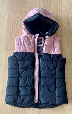 Giacca imbottita bambina rosa/nera taglia 158