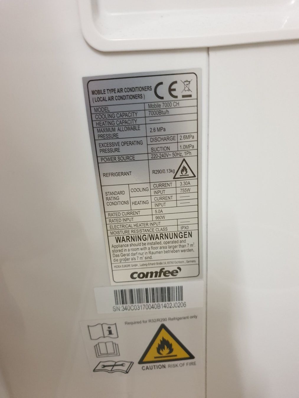 Luftreiniger: Klimagerät Comfee Mobile 7000 CH – Gebraucht aus Villnachern von  2