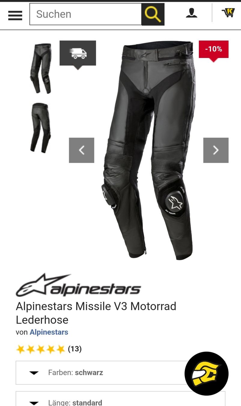 Alpinestars Lotti di vestiti: Alpinestars Motorradkombi Grösse 52 – Nuovo (secondo la descrizione) da Grenchen venduto da bue_6rzz 1