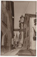 SIERRE Rue et Château - Hotel de la Poste - Pferde-Fuhrwerk