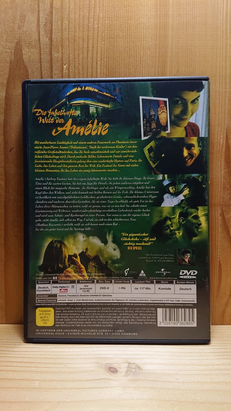 Tutti i DVDs: DIE FABELHAFTE WELT DER AMÉLIE DVD – Usato da Wilderswil venduto da Exebub 1