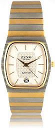 Orologi di tendenza: ZENO, Saphir, Tonneau, Quartzuhr bicolor – Nuovo e nell'imballaggio originale da Basel venduto da Uhren-Basel