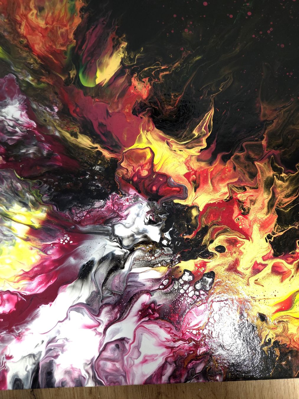 Dipinti: gemälde 50x50 abstrakt von hand gemalt – Nuovo e nell'imballaggio originale da Zürich venduto da Melossoap 4