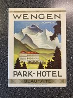 Prospekt Park-Hotel Wengen Kunstanstalt Brügger Meiringen