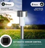 Neue vollautomatische LED Solar Stablichter-Set (12-er Set)