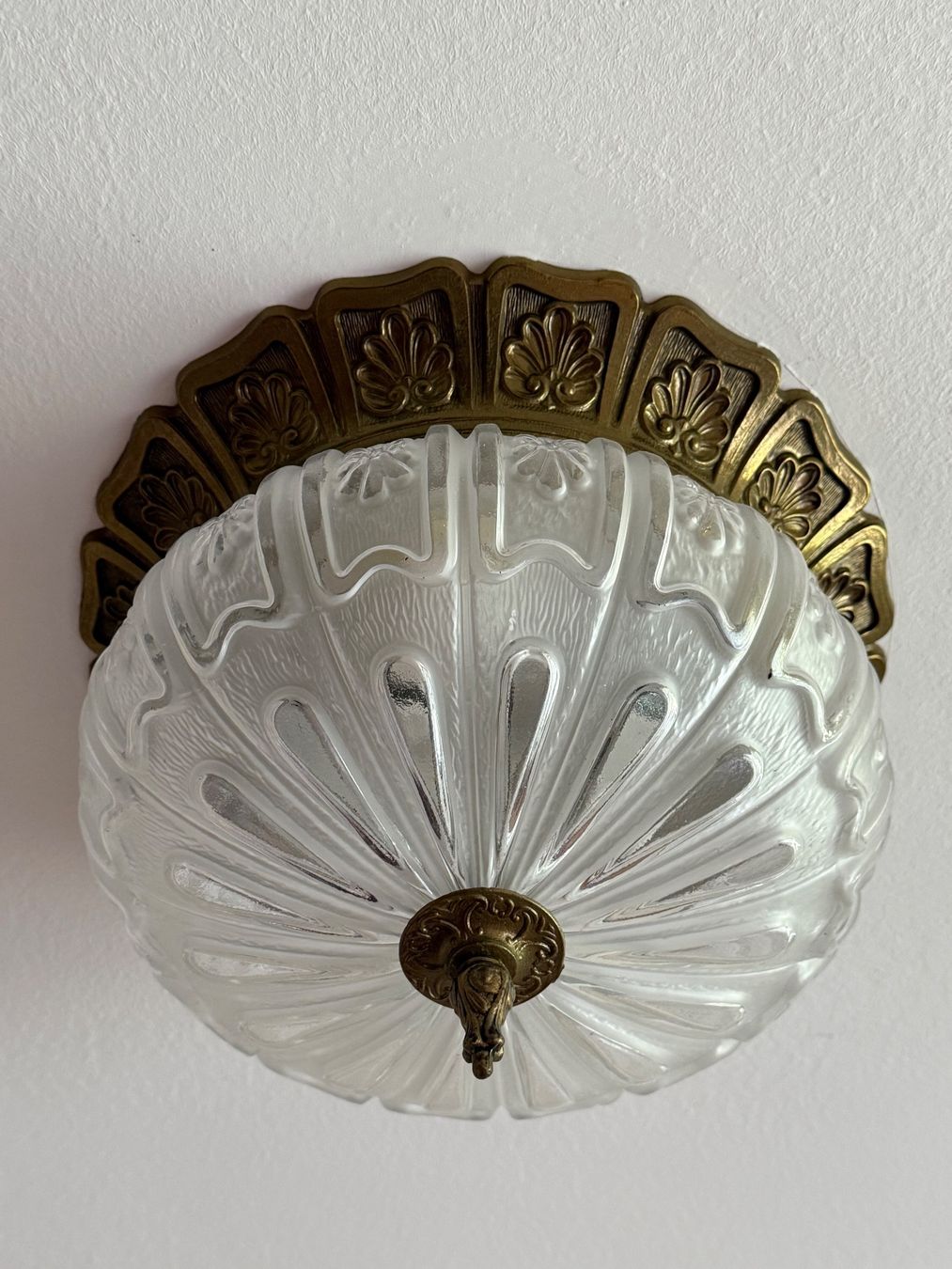 Lampadari & plafoniere: Deckenleuchte Messing & satiniertes Glas Ø 28.5 cm – Usato da Itingen venduto da uhu777 3