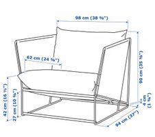 Poltrona da giardino tela colore ecru telaio bianco 94x98cm