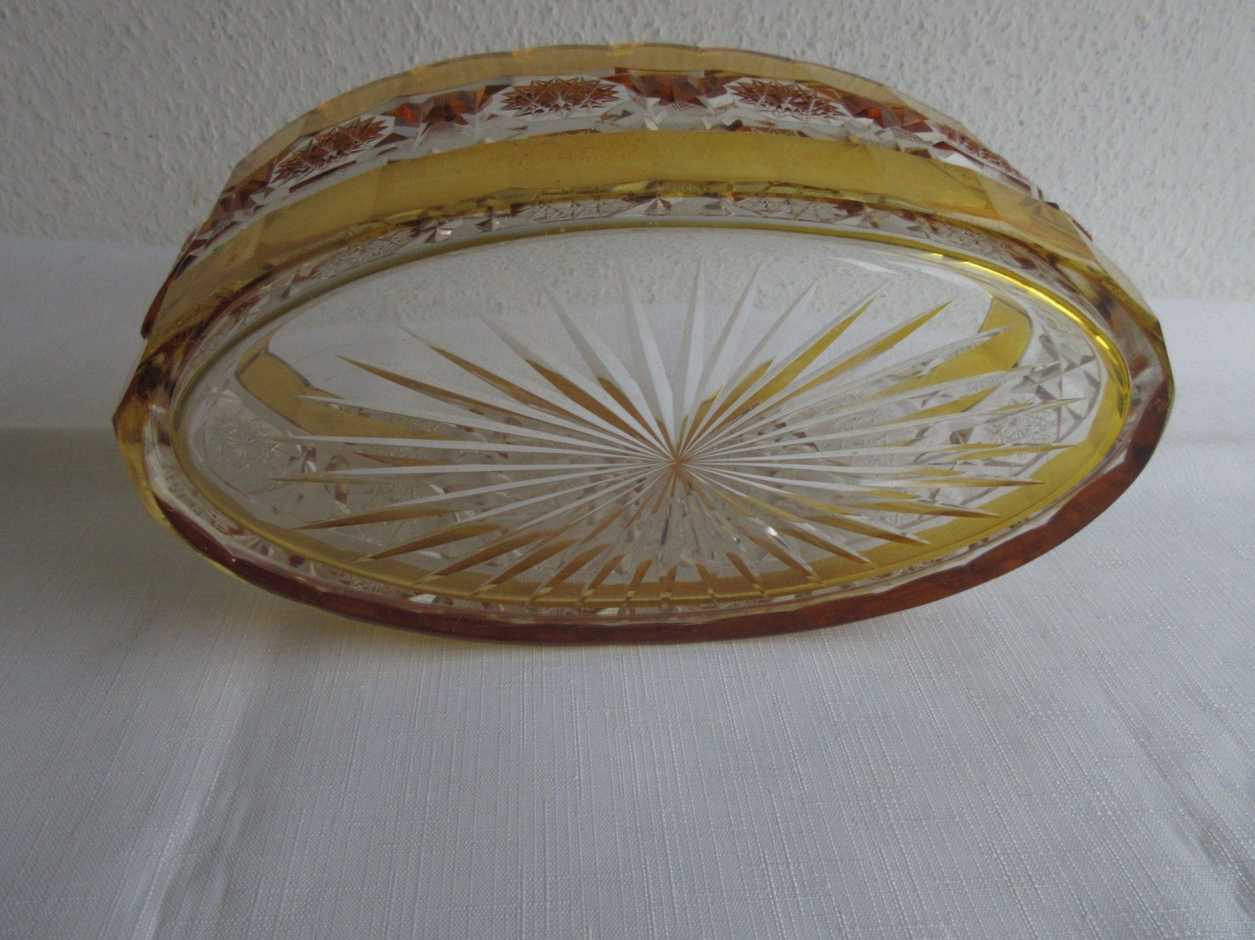 Ciotole: Ovale Kristallschale, bernsteinfarben – Usato da Binningen venduto da Oldfashion 6