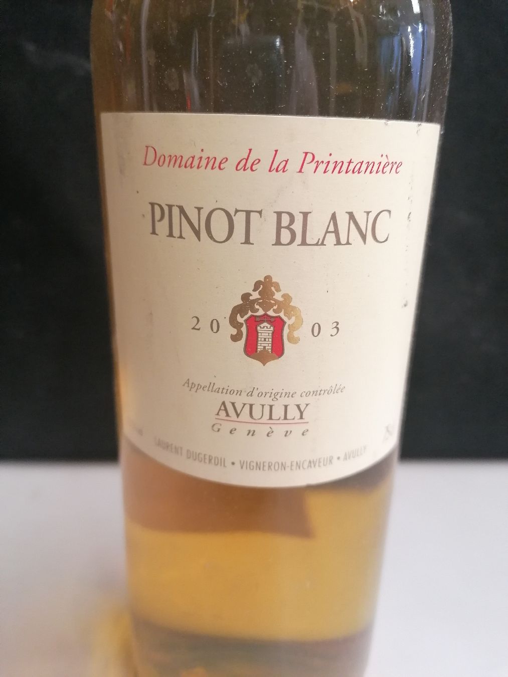 Vino: PINOT BLANC 2003 – Nuovo (secondo la descrizione) da Genève venduto da Leboucheoreilles 1