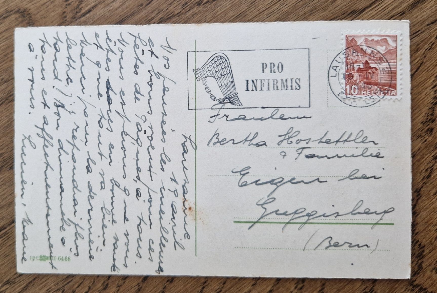 Ansichtskarten: Heureuses Paques 1948 – Gebraucht aus Ebikon von Donar50 1