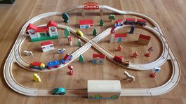 Riesige Brio Holzeisenbahn Eisenbahn Zug Bäume Fahrzeuge