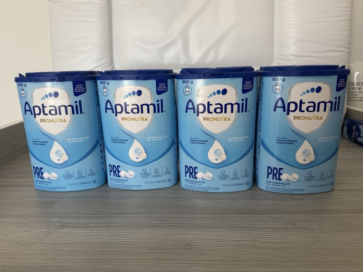 Aptamil Cibi & Specialità: 4x Aptamil Pre Pronutra Anfangsmilch - Frische Ware! – Nuovo e nell'imballaggio originale da Thun venduto da dde_blr9