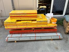 Raschal Schienen mit Keilen und Schalungstafeln 