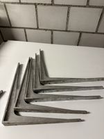 5 Wandkonsolen Metall silber ungebraucht.  350x400 mm