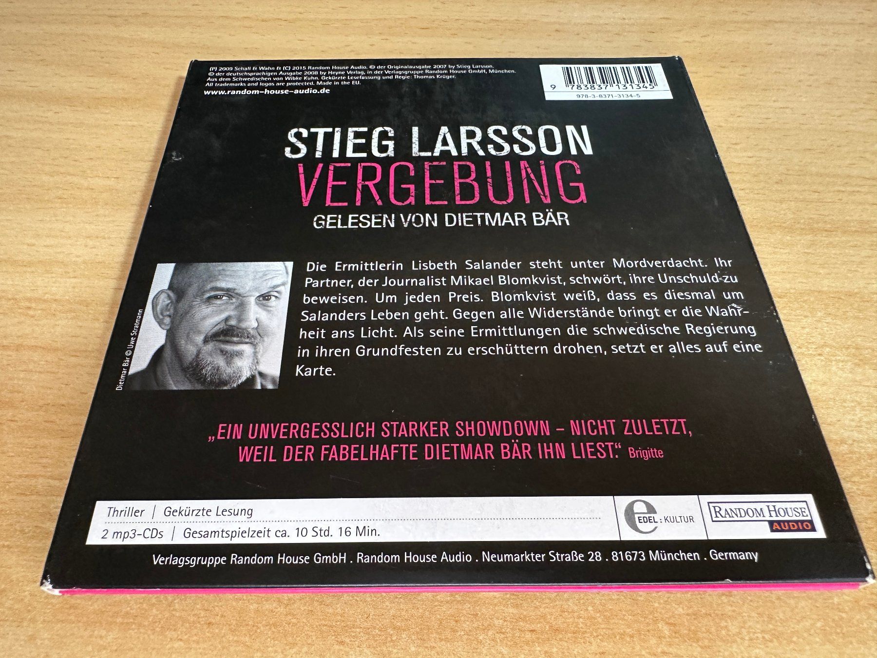 Hörbücher: Stieg Larsson - Vergebung - MP3 - 2 CD – Gebraucht aus Rikon im Tösstal von Alpenmutz 1