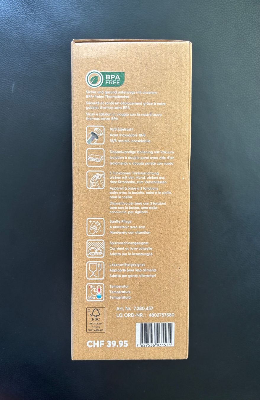 Tazze: Thermobecher FINLEY von LIVIQUE – Nuovo e nell'imballaggio originale da Zürich venduto da Tzhkely24 3