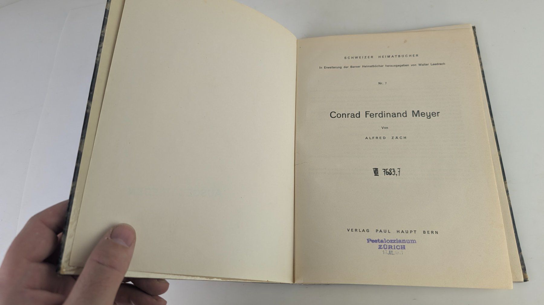 Libri: Schweizer Heimatbücher Nr. 7 Conrad Ferdinand Meyer – Usato da Zürich venduto da axolottchen 4