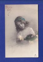 ENFANT - Jeune fille et fleurs - Bonne Fête