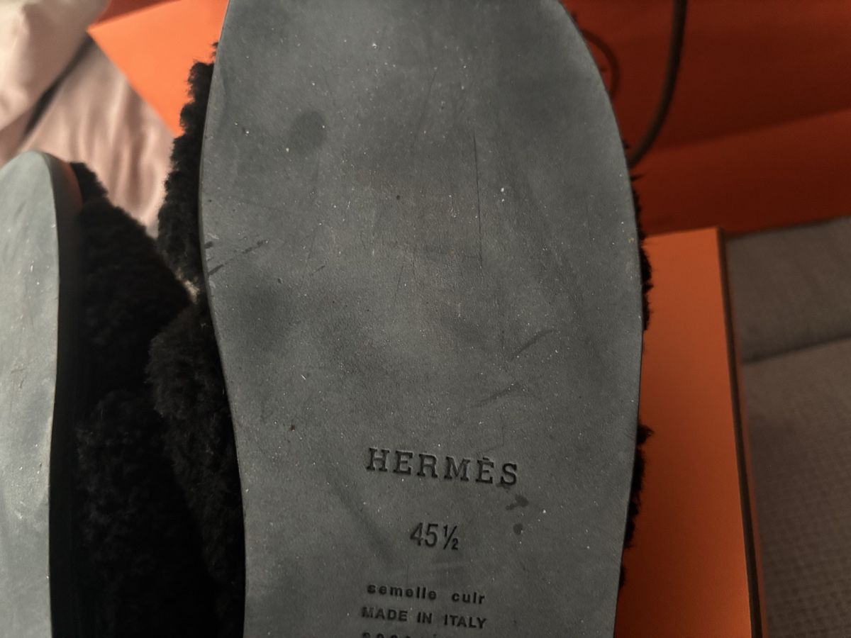 Hermès Herrenschuhe: Hermès Izmir schwarz Wolle – Neu und originalverpackt aus Winterthur von nad_dc2l 2