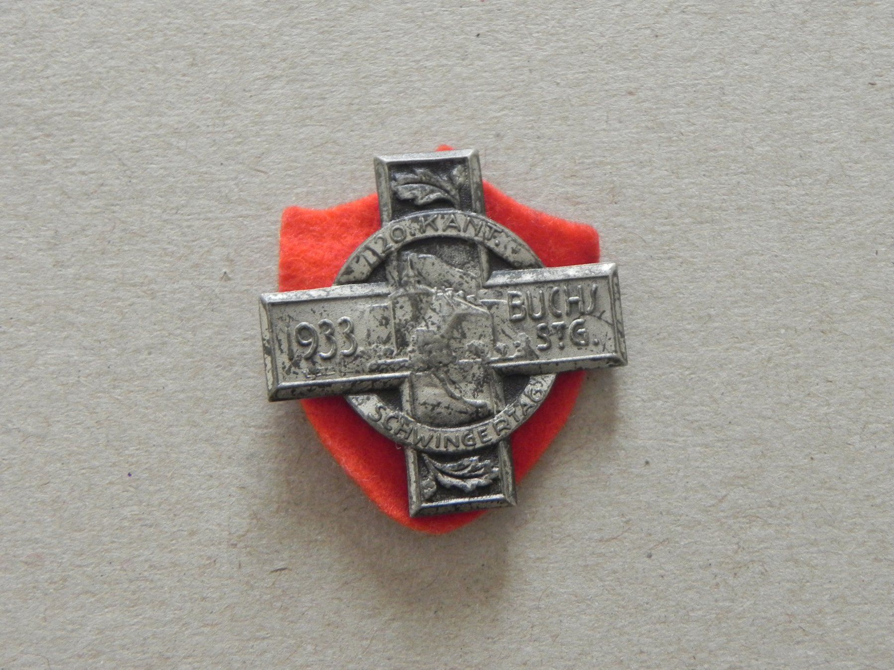 Plaquettes & Badges: Abzeichen Kantonal Schwingfest Schwingen Buchs SG 1933 – D'occasion à Siebnen par krimsie