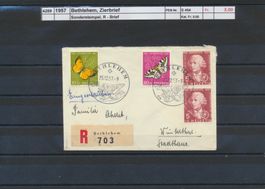 1957 "Bethlehem", R - Zierbrief, Sonderstempel