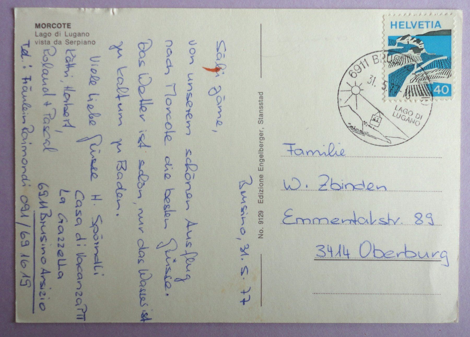 Cartoline postali: Morcote - Lago di Lugano – Difettoso da Fétigny venduto da Billy2miny 1