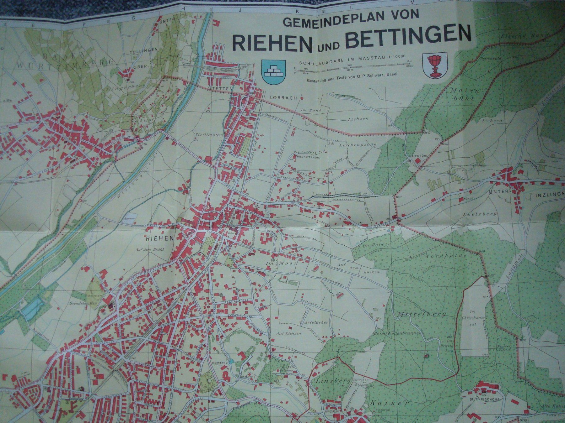 Cartine & Atlanti: Plan von Riehen und Bettingen – Usato da Riehen venduto da Baerewaegli