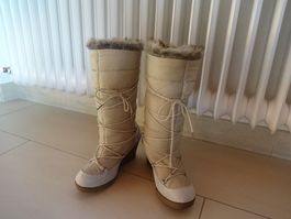 Winter Stiefel beige warm gefüttert rutschfeste Sohle Gr.38