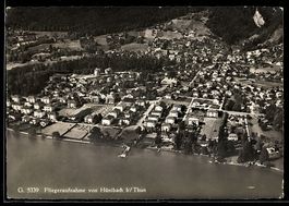 AK Hünibach b. Thun, Fliegeraufnahme des Ortes