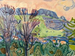 Max Brunner – Grossformatiges Aquarell-Bild - Unikat