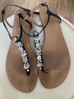 Marke Ioannis Designer Sandale mit Steinen Leder  Gr 39
