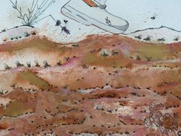 Gemälde Ameisen Kolonie abstrakt,  original