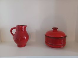 antike Kanne / Vase, Zuckerschale, Schale, Shabby