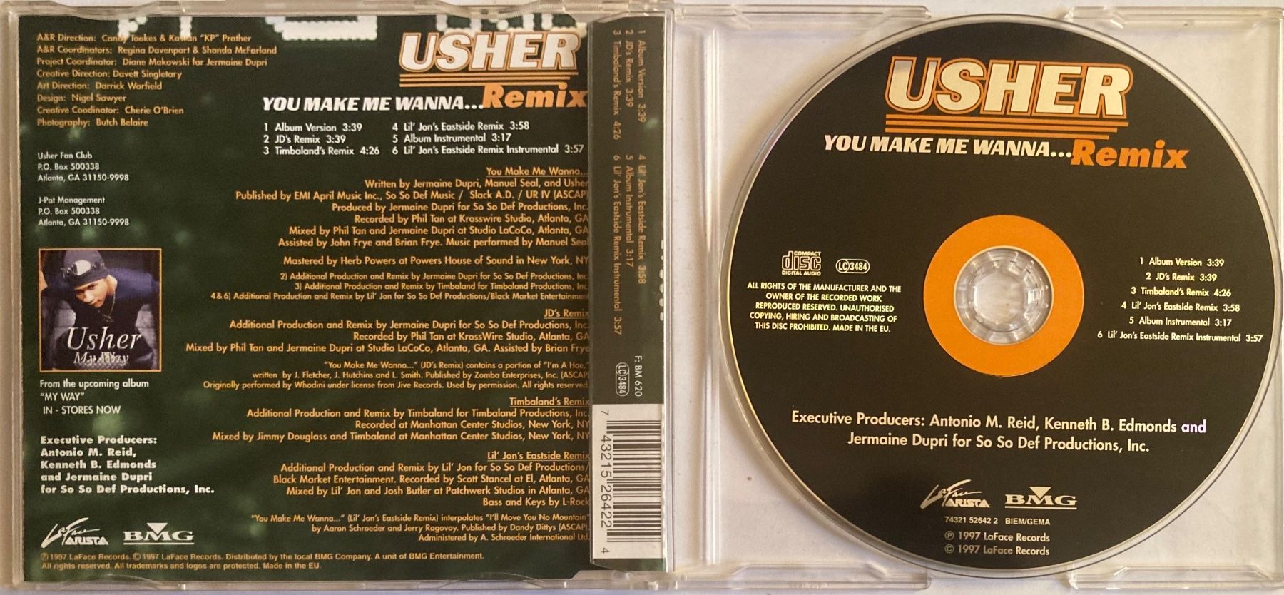 CD: USHER - YOU MAKE ME WANNA....(REMIX) – Usato da Poliez-Pittet venduto da Newtown-Records 1