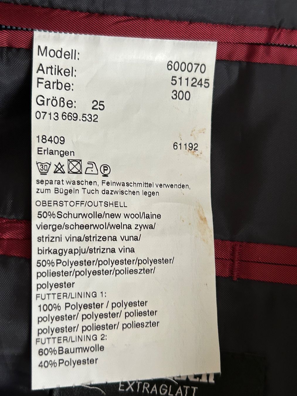 Walbusch Giacche: Herrenveston Grösse 25 dunkelblau – Nuovo (secondo la descrizione) da Pfeffingen venduto da Alusru70 3