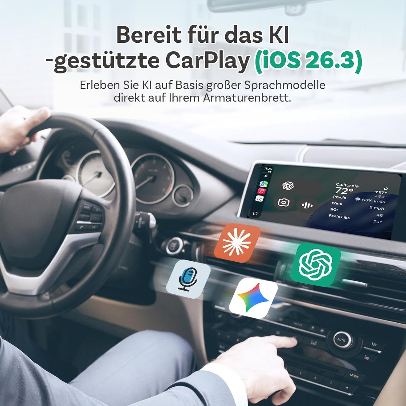 Sistemi audio & multimediali: Wireless CarPlay Android Auto Adapter USB-C Mini – Nuovo e nell'imballaggio originale da Suhr venduto da SchnapperCH 3