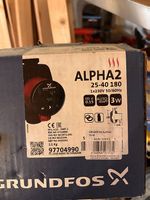 Grundfos  Heizungsumwälzpumpe ALPHA2 25-40 180