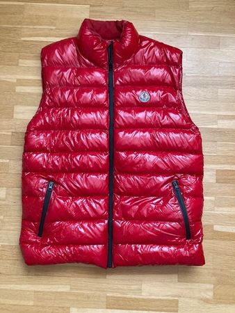 Rotes Daunengilet MONCLER, Grösse L