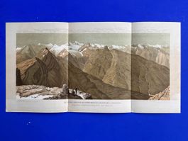 Panorama Gebirgsgruppen Valsertal  Kanton Graubünden 1872