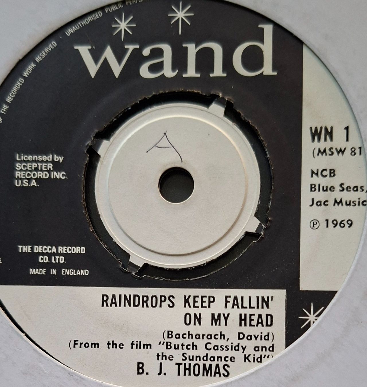 Dischi in vinile: Vinyl-Single B.J. Thomas - Raindrops Keep Fallin On My Head – Usato da Langenthal venduto da Modo39