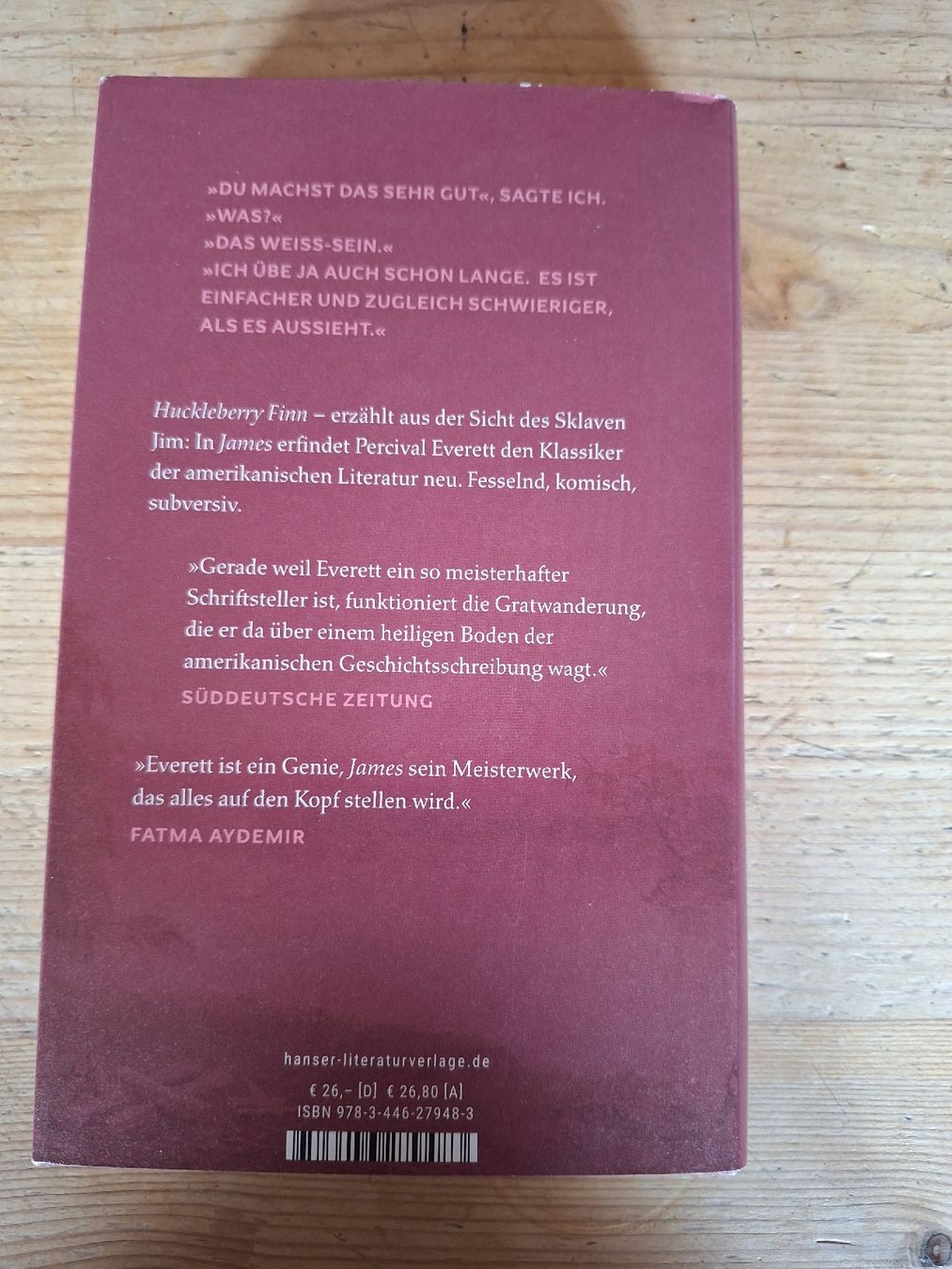Bücher: Pervcival Everett "James" – Gebraucht aus Schwarzenburg von Ralfi1 1