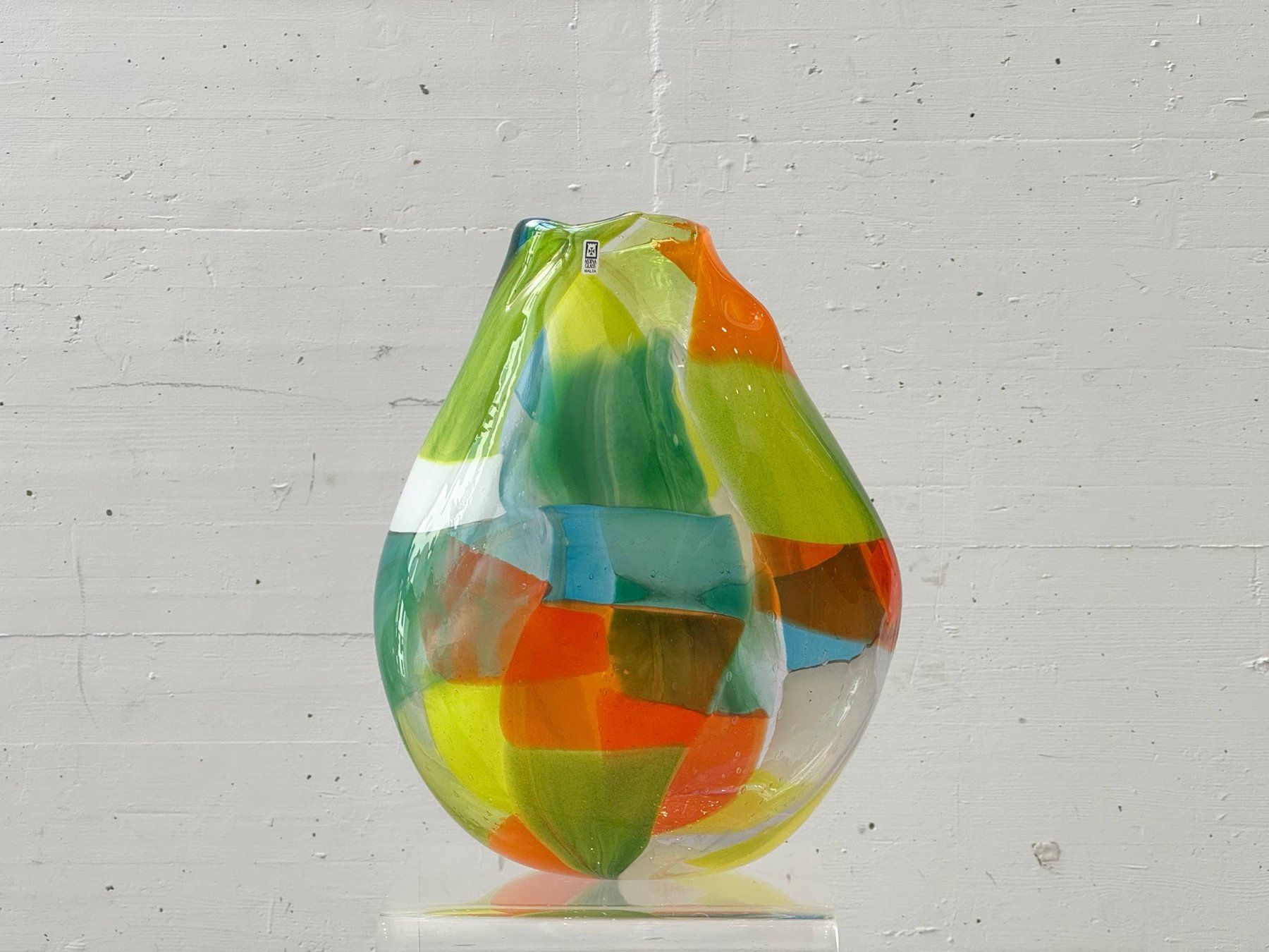 Vasi & Recipienti: Studioglas Vase Patchwork, Mdina Glass handsigniert Malta – Usato da Zürich venduto da LeMoege 3