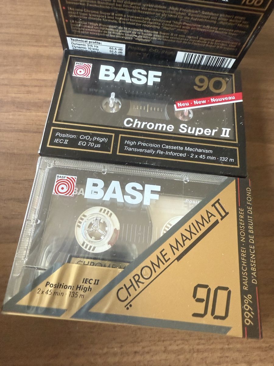 Musicassette: 8x Vintage BASF Chrome Cassettes - Maxima II & Super II - Fa – Nuovo (secondo la descrizione) da Zürich venduto da Mai.rast 2