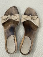 Sandalen Holz Beige Schleife Seven Seconds Gr. 40 Sommer