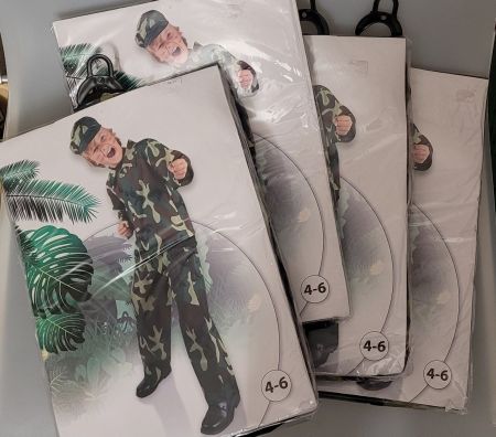 Miltär Kostüm 4er Set Grösse 4 bis 6 Jahre