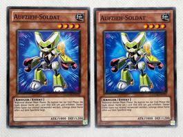 2x Aufzieh-Soldat Yu-Gi-Oh! Karte, Top Zustand, Rarität!